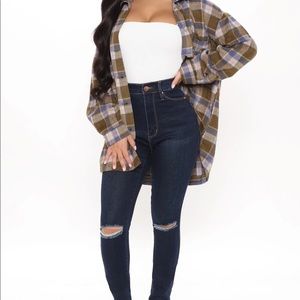 Brand New Fashion Nova Slit Knee Jeans